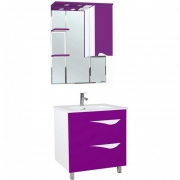 Зеркало со шкафом Bellezza Эйфория 80 R 4619113001413 с подсветкой Фиолетовое-1
