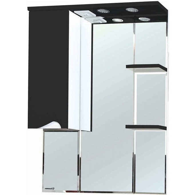 Зеркало со шкафом Bellezza Эйфория 80 L 4619113002045 с подсветкой Черное зеркало со шкафом bellezza эйфория 80 l 4619113002014 с подсветкой белое