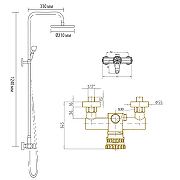 Душевая система Bronze de Luxe Windsor 10118/1DF Бронза-2