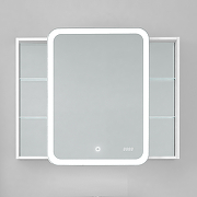 Зеркальный шкаф Jorno Bosko 100 Bos.03.100/W с подсветкой с часами-1