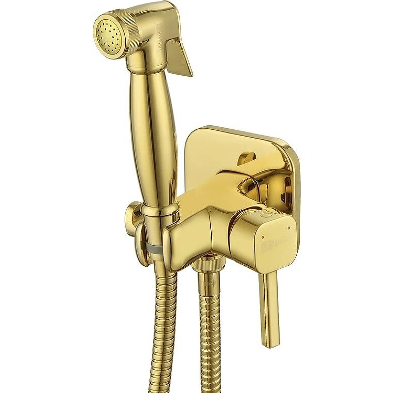 Гигиенический душ со смесителем Lemark Solo LM7165G Золото гигиенический душ со смесителем lemark brava lm4719g золото