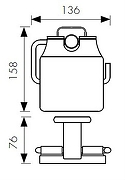 Держатель туалетной бумаги Kaiser KH-4700 с крышкой Бронза-1