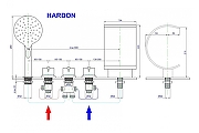 Смеситель на борт ванны Royal Bath Hardon RB611 Хром-3