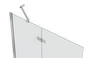 Шторка на ванну Bravat Alfa 100 BG100.5212A профиль Хром стекло прозрачное-1