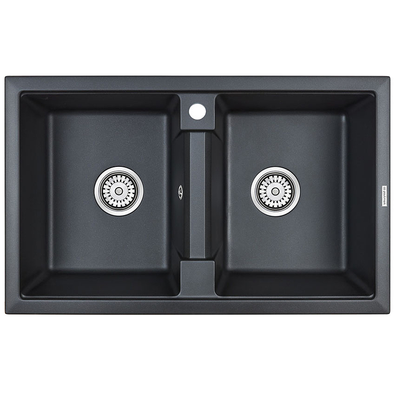 Кухонная мойка Paulmark Zwilling PM238150-BLM Черный металлик кухонная мойка teka clivo 50 s tq черный металлик 40148010