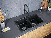 Кухонная мойка Paulmark Zwilling PM238150-BLM Черный металлик-2