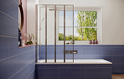Шторка на ванну Ambassador Bath Screens 100х140 16041111L профиль Хром стекло CrystalPure-3