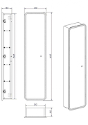 Шкаф пенал Art&Max Platino AM-Pla-400-1600-1D-R-L-DS-F с сенсорным выключателем Белый-5