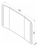 Зеркало-трюмо Art&Max Trento AM-Tre-1000-800-DS-F с подсветкой с сенсорным выключателем-4