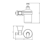 Дозатор для жидкого мыла Art&Max Genova AM-M-012-CR Хром-1