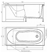 Акриловая ванна Alex Baitler Nemi 150х70 без гидромассажа-4