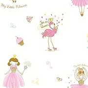 Обои детские Andrea Rossi Kids Land 54268-1 Винил на флизелине (1,06*10,05) Розовый, Принцессы