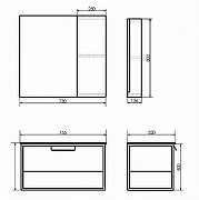 Тумба с раковиной Comforty Бонн 75 00-00001936 подвесная Дуб темный-32