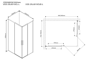 Душевой уголок Vincea Slim 100х80 VSS-2SL8010CLB-L профиль Черный матовый стекло прозрачное-5