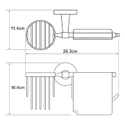Держатель туалетной бумаги и освежителя воздуха WasserKRAFT Isen K-4059 с крышкой Хром-2