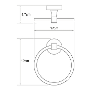 Кольцо для полотенец WasserKRAFT Isen K-4060 Хром-3