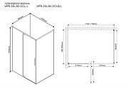 Душевой уголок Vincea Slim 120х90 VPR-2SL9012CLB-L профиль Черный матовый стекло прозрачное-4