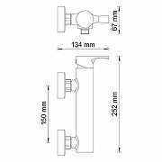 Смеситель для душа WasserKRAFT Berkel 4802 Хром-4