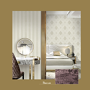 Обои Decori-Decori Mirabilia 83404 Винил на флизелине (1,06*10,05) Белый, Дамаск-2