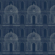Обои Andrea Grifoni Palazzo Peterhof 7001-4 Флизелин (1,06*10,05) Синий, Архитектура