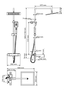Душевая система WasserKRAFT A29901 с термостатом Черная матовая-12