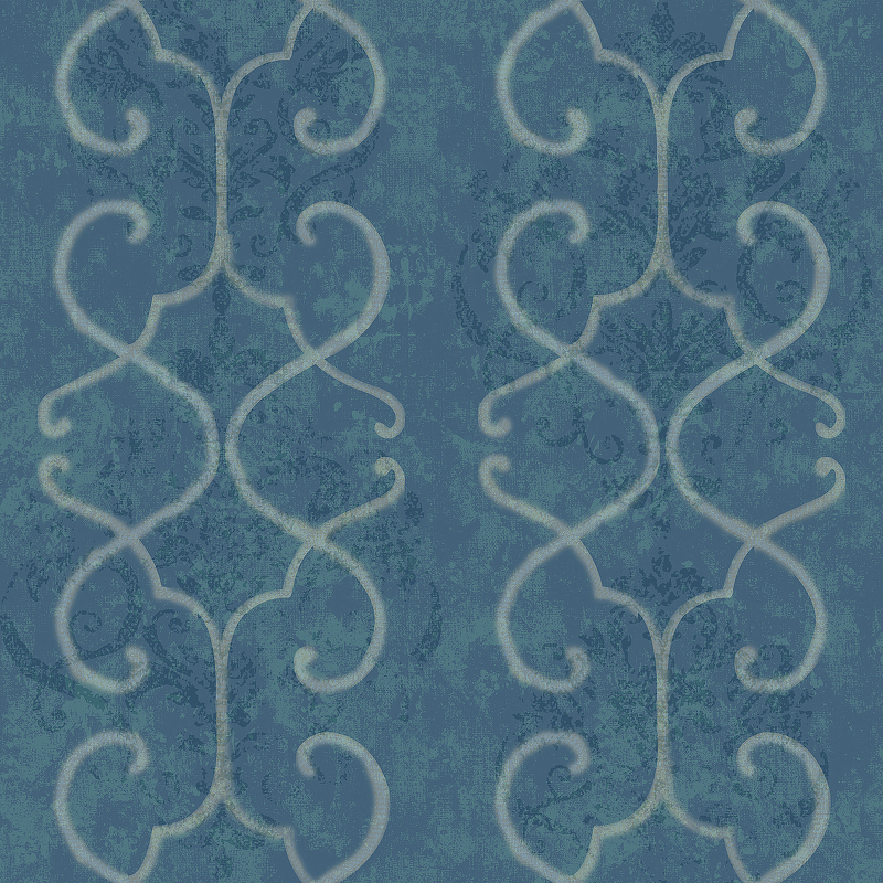 цена Обои Wiganford by Solo Melange XSS0806 Флизелин (0,5*10,05) Синий, Орнамент