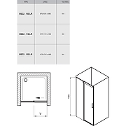 Душевая дверь Ravak Matrix MSD2-100 R 0WPA0100Z1 профиль Белый стекло Transparent-6