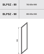 Душевая стенка Ravak Blix BLPSZ-80 X93H40C00Z1 профиль Хром стекло Transparent-3