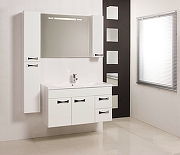 Зеркало со шкафом Aquaton Диор 100 R 1A167902DR01R с подсветкой Белое-1