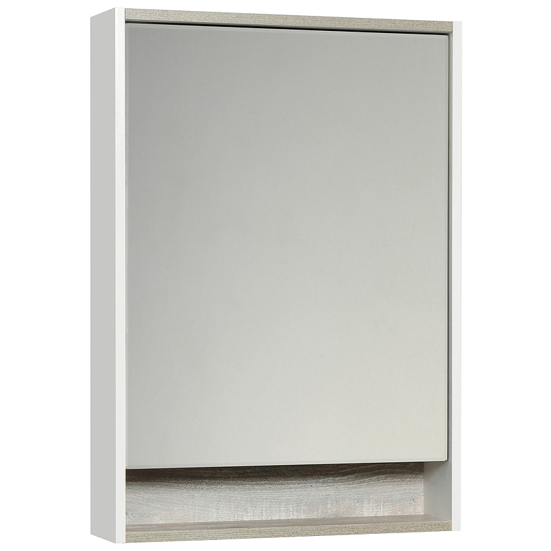 Зеркальный шкаф Aquaton Капри 60 1A230302KPDA0 с подсветкой Бетон пайн Белый зеркальный шкаф aquaton мадрид 100 1a111602ma010 с подсветкой белый