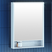 Зеркальный шкаф Aquaton Капри 60 1A230302KPDA0 с подсветкой Бетон пайн Белый-2