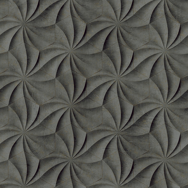 Панно Marburg Smart Art 47228 Винил на флизелине (1,59*2,7) Серый, Геометрия