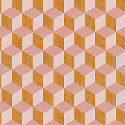 Обои BN-INTERNATIONAL Cubiq 220361 Винил на флизелине (0,53*10,05) Оранжевый/Розовый, Геометрия