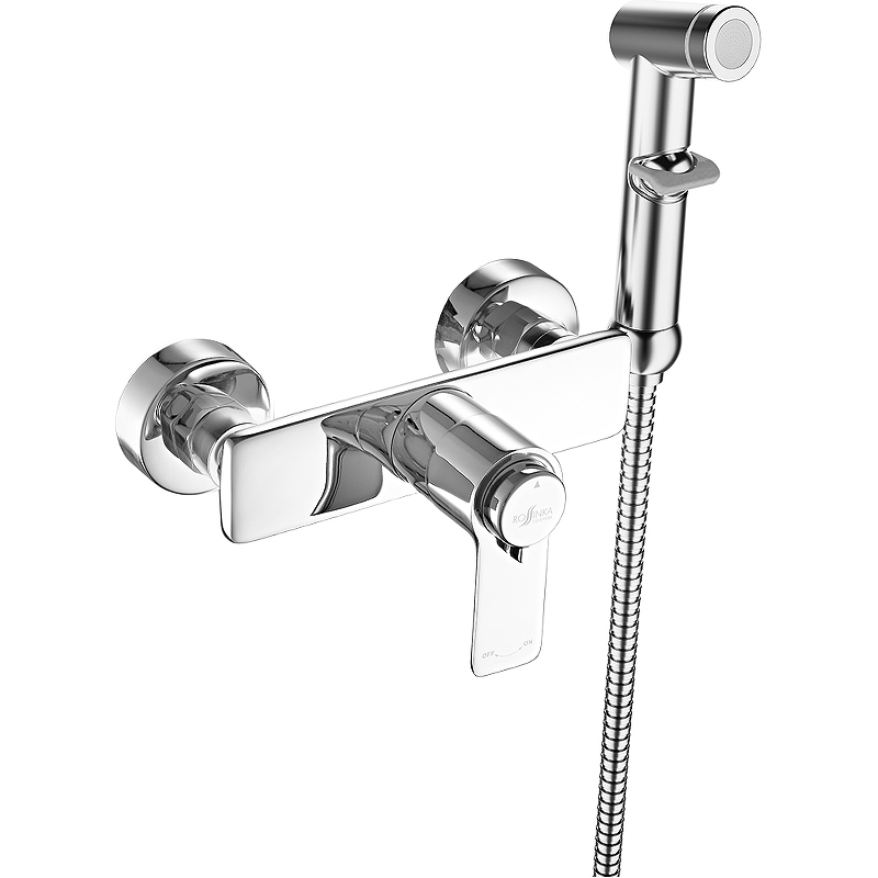 Гигиенический душ со смесителем Rossinka RS50-52 с термостатом Хром гигиенический душ со смесителем rossinka x25 58 с термостатом хром