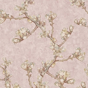 Обои BN-INTERNATIONAL Van Gogh 2 220010 Винил на флизелине (0,53*10) Розовый, Листья/Деревья