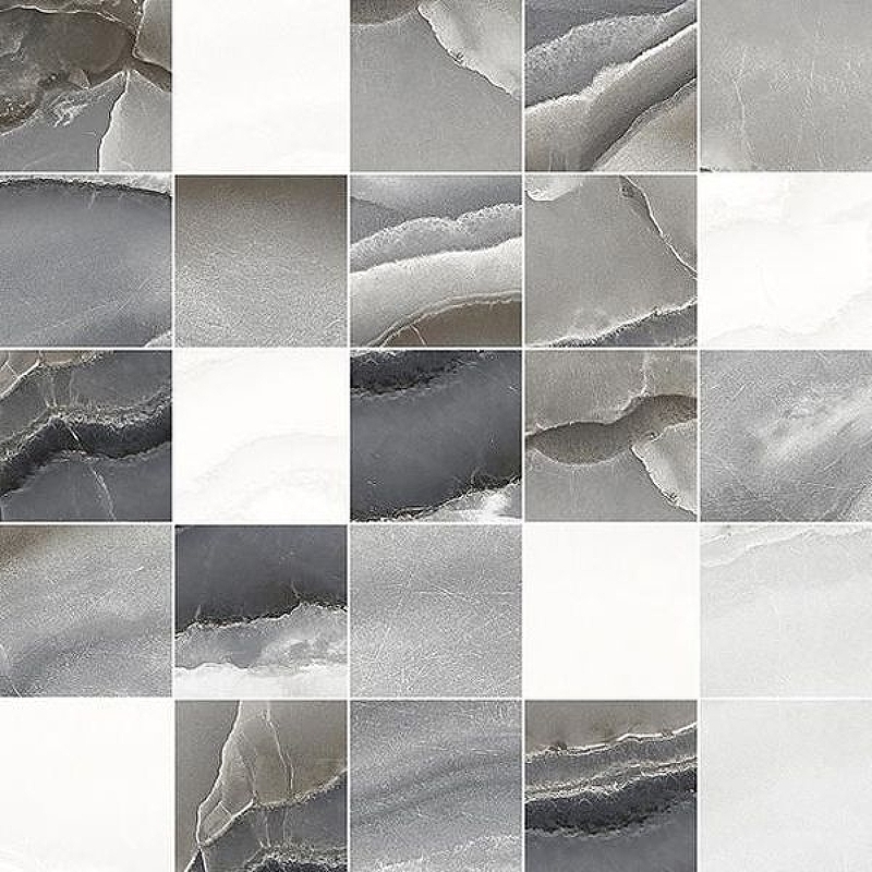 Керамическая мозаика Laparet Mania мозаичный серый MM34102 25х25 см декор laparet mania 25x50 серый