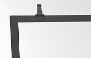 Душевая перегородка Abber AG60100B 100x200 профиль Черный стекло прозрачное-2