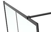 Душевая перегородка Abber AG62100B 100x200 профиль Черный стекло прозрачное-2