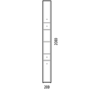 Шкаф пенал Corozo Энри 20 Z2 SD-00000582 Белый-4