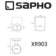 Стакан для зубных щеток Sapho X-round XR903 Хром-1