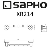 Вешалка для полотенец Sapho X-round XR214 Хром-1