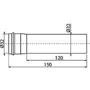 Удлинительная труба для сифона Alcaplast A4000 Хром-1