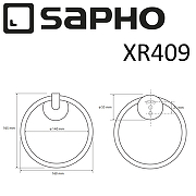 Кольцо для полотенец Sapho X-round XR409 Хром-1