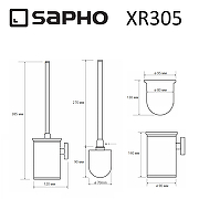 Ершик для унитаза Sapho X-round XR305 Хром-1