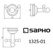Двойной крючок Sapho Astor 1325-01 Хром-1