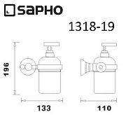 Дозатор для жидкого мыла Sapho Diamond 1318-19 Бронза-1