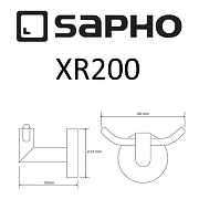 Двойной крючок Sapho X-round XR200 Хром-1