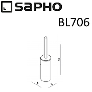 Ершик для унитаза Sapho X-round BL706 Хром-1