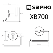 Держатель туалетной бумаги Sapho X-round black XB700 Черный-1