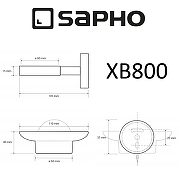 Мыльница Sapho X-round black XB800 Черный-1
